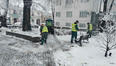 EKIPE NA TERENU: Radnici Zelenila angažovani na čišćenju snega