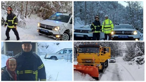 СВЕ СЛУЖБЕ НА НОГАМА, ПОЛИЦИЈА И ВАТРОГАСЦИ РАМЕ УЗ РАМЕ ПОМАЖУ ГРАЂАНИМА: Приоритет безбедност и пружање помоћи свима којима је потребна