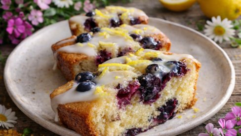 ПРОТЕИНСКИ КОЛАЧ СА ЛИМУНОМ И БОРОВНИЦАМА: Укусни, сочни и пуни протеина