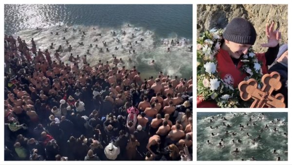 СРПСКА СЕ ТРУБА С КОСОВА ЧУЈЕ ЗА ПОБЕДНИКА МАТЕЈУ: Оборен рекорд на Газиводама - Стотине младића и девојака пливало за Часни крст (ВИДЕО)