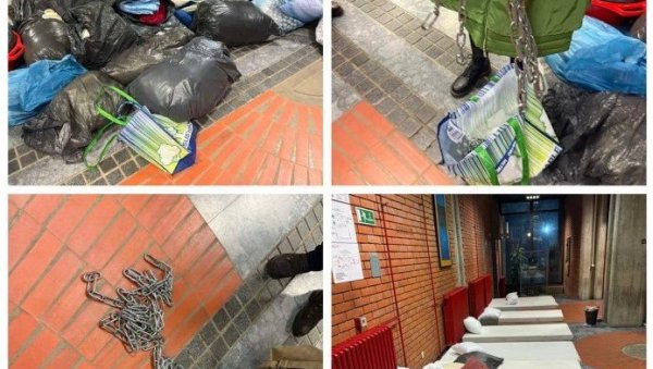 НЕВЕРОВАТНЕ СЦЕНЕ НА ФИЛОЗОФСКОМ ФАКУЛТЕТУ: Блокадери се поново претварају у штрокадере (ФОТО)