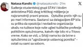 NATAŠA KANDIĆ NA STRANI BLOKADERA: Podržala klečanje pred Piculom i Prebiličem