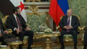 BIVŠI VOĐA DŽIHADISTA SE DODVORAVA PUTINU: Pogledajte kako novi lider Sirije priča pred ruskim vođom (VIDEO)