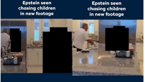 ИСПЛИВАО НОВИ ЈЕЗИВ СНИМАК: Епстајн јури по кући младе девојчице (ВИДЕО)