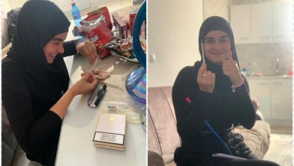 Блокадерка из Новог Пазара позира са наркотицима