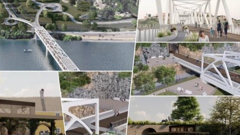 DUG 450, ŠIROK 12, A NA SREDINI MESTO ZA ODMOR: Ovako će izgledati 5. novosadski most za pešake i bicikliste (FOTO)