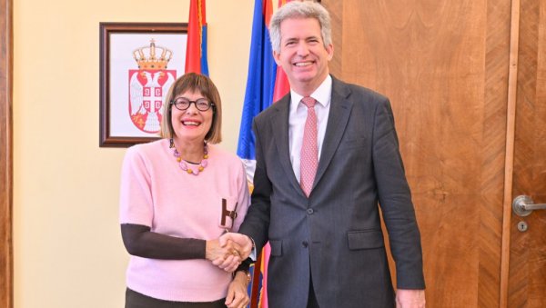 МАЈА ГОЈКОВИЋ РАЗГОВАРАЛА СА АМБАСАДОРОМ ФЕРГУСОНОМ: Посебно истакнути потенцијали сарадње у енергетици