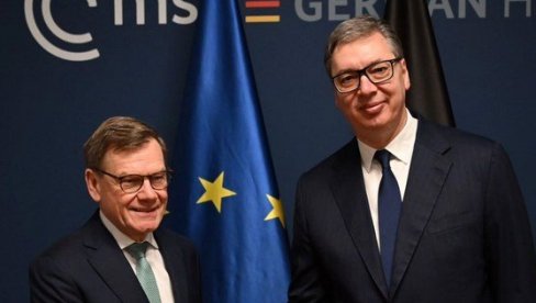 VUČIĆ SE SASTAO SA ŠEFOM NEMAČKE DIPLOMATIJE: Predsednik Srbije razgovarao sa Vadefulom u Minhenu, ovo su bile glavne teme