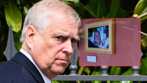 ИЗБЕЗУМЉЕНИ БИВШИ ПРИНЦ ЗАВРШИО У ЛУВРУ: Слика Ендруа након што је пуштен из притвора изложена као експонат (ФОТО)