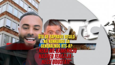 NEKA ME KAMENUJU NASRED TERAZIJA - NEĆU ODUSTATI Oglasio se drugoplasirani Kralj - šta se zapravo desilo na izboru za generalnog RTS-a