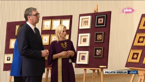 VUČIĆ NA OTVARANJU IZLOŽBE NITI DRŽAVNOSTI: Obilazak postavke u Palati Srbija (VIDEO)