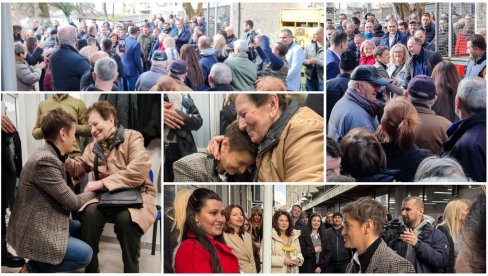NEPREGLEDNA KOLONA LJUDI U ARANĐELOVCU: Građani dočekali Anu Brnabić sa oduševljenjem (FOTO)