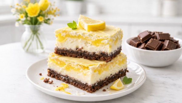 БРАУНИ СА КРЕМ СИРОМ И ЛИМУНОМ: Освежавајућа посластица