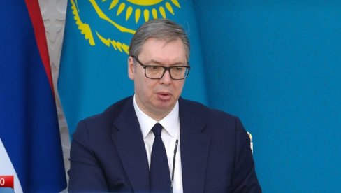 ХВАЛА ВАМ ШТО СТЕ ПРИХВАТИЛИ УЧЕШЋЕ НА ЕКСПУ Вучић захвалан Токајеву: Србија ће увек као лојалана пријатељ умети да узврати Казахстан