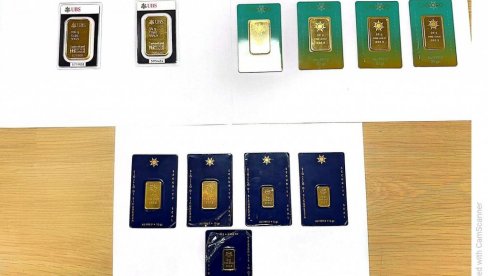 ZAPLENJENE ZLATNE PLOČICE VREDNE 40.000 EVRA: Sprečen šverc na graničnom prelazu Batrovci