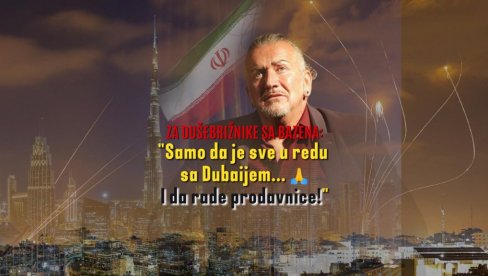 Maca isprozivao influensere iz Dubaija: Za sve dušebrižnike sa bazena - znam ja vrlo dobro šta je rat! Srećan sam što rade prodavnice i m