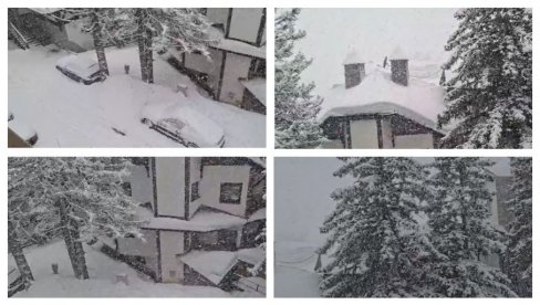 ВЕЈЕ КАО УСРЕД ЗИМЕ: Снег пада на Копаонику (ВИДЕО)