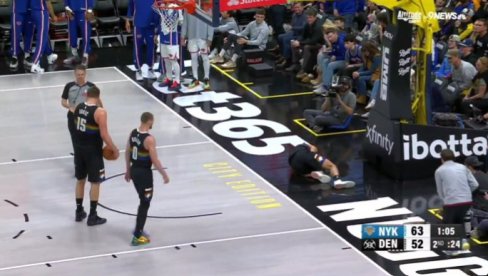 BOLI VIŠE OD TEŠKOG PORAZA: Ovako se DŽamal Marej povredio i to nakon kontakta sa Jokićem (VIDEO)