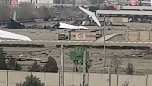 EVO ŠTA JE OSTALO OD AERODROMA U TEHERANU: Avioni unšteni, ostale samo olupine (VIDEO)