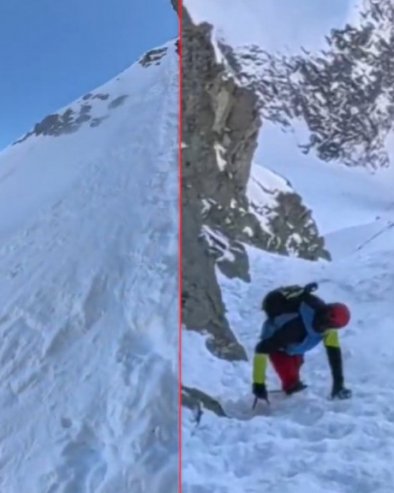 ПРЕЖИВЕО ПАД СА 600 МЕТАРА: Оклизнуо се и пао са највишег врха - пожалио се на бол у малом прсту (ВИДЕО)