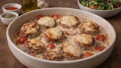 СВИЊСКИ ФИЛЕ У ГОРГОНЗОЛА СОСУ СА ПОВРЋЕМ: Богатство укуса из рерне