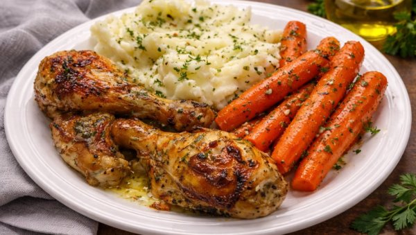 ПЕЧЕНА ПИЛЕТИНА СА БЕЛИМ ЛУКОМ: Савршен породични ручак