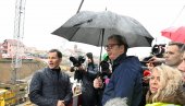 SREĆAN SAM ŠTO OVO RADIMO, JER SU TO OGROMNE, STRATEŠKE STVARI ZA ZEMLJU Vučić obišao gradilište u okviru EXPO projekta
