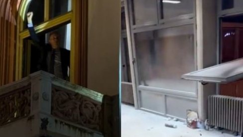 НИШТА ИМ НИЈЕ СВЕТО: Пет дана после смрти студенткиње, ректор Ђокић хушка масу баш са прозора који је удаљен 50 метара од места несреће