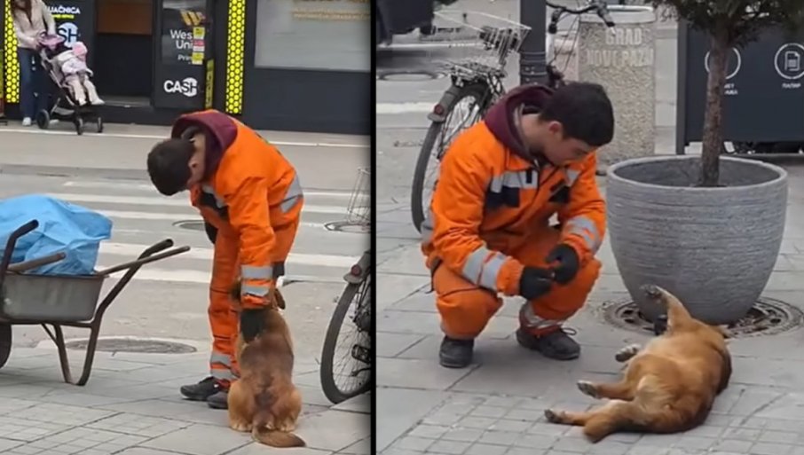 Србија бруји о снимку радника градске чистоће - видите ШТА је радио са псом луталицом (ВИДЕО)