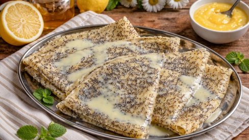 ПАЛАЧИНКЕ СА ЛИМУНОМ И МАКОМ: Француски класик са свежом нотом