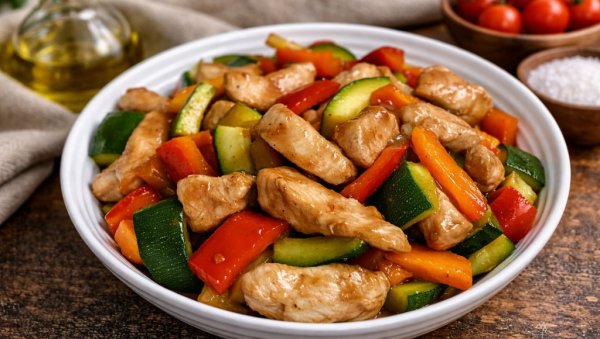 ПИЛЕТИНА СА ПОВРЋЕМ:  Лаган, укусан и брз оброк