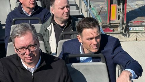 VUČIĆ OBILAZI RADOVE NA GRADILIŠTU EXPO 2027 (FOTO/VIDEO)