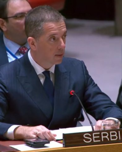 ПРИШТИНА СПРОВОДИ УБРЗАНУ МИЛИТАРИЗАЦИЈУ НА КИМ, ПОВЕЋАН РИЗИК ЗА БЕЗБЕДНОСТ Министар Ђурић на седници Савета безбедности УН о КиМ