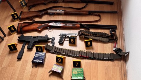 Zaplenjene puške, pištolji, municija: Epilog pretresa u Mojkovcu