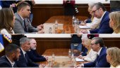 Predsednik završio konsultacije: Vučić razgovarao sa predstavnicima SPO i SRS (Foto)