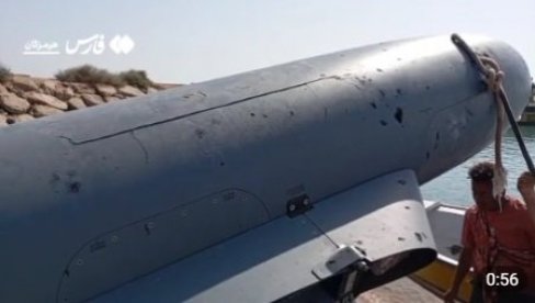 ОВО ЈЕ ДРОН ОБЕОРЕН ИЗНАД ОРМУЗА: Иран приказао остатке летелице (ВИДЕО)