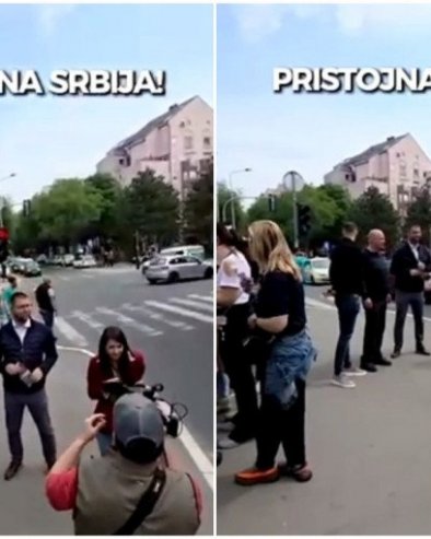 ОВО ЈЕ ПРИСТОЈНА СРБИЈА! Док блокадери руше и дивљају, грађани који воле своју земљу мирно стоје (ВИДЕО)