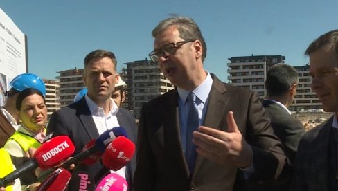 STADION ĆE ČUDESNO DA IZGLEDA! Vučić na gradilištu Ekspa: Ovo će biti novi deo grada koji će da izaziva najveću pažnju (VIDEO)