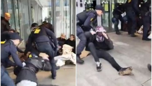 TUKLI PENDRECIMA I PUŠTALI PSE: Evo kako se danska policija odnosi prema blokaderima (VIDEO)