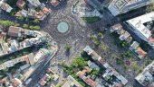 TO JE TIH 25 HILJADA! Snimak iz drona pokazao koliko je blokadera na Slaviji (FOTO)