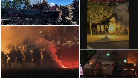 KAD IM JE OKUPLJANJE PUKLO PREŠLI NA BRUTALNO NASILJE: Blokaderi uz noževe, baklje, flaše i smeće pokušali rušenje države