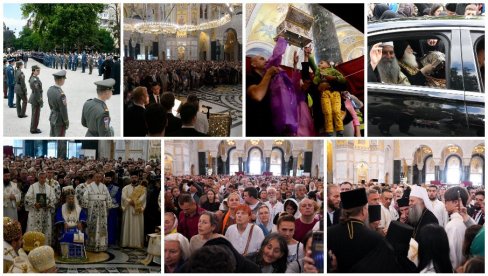 АВИОН СА СВЕТИЊОМ УПРАВО ПОЛЕТЕО ЗА СВЕТУ ГОРУ: Часни појас напустио Србију након историјских дана на Врачару (ФОТО/ВИДЕО)