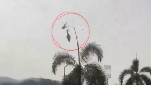 SNIMAK HORORA: Sudarila se 2 helikoptera - svi poginuli (VIDEO)