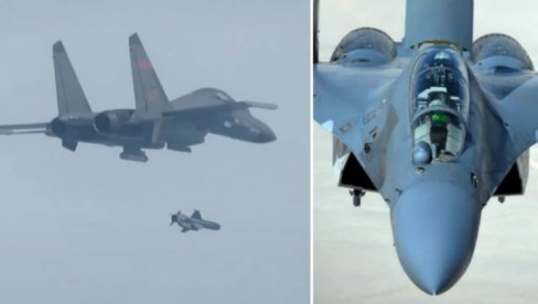КИНЕСКА ЗВЕР СЕЈЕ СТРАХ! Погледајте тренутак када моћни ловац Ј-16 лансира ракету КД-88: Непријатељу нема спаса! (ВИДЕО)
