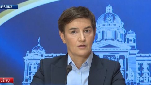 АФЕРА О ЗВУЧНОМ ТОПУ ИМАЛА ТРИ ЦИЉА Брнабићева: Међу њима и појачан притисак на Србију