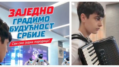ВИДИМО СЕ 27. НА ПЛАТОУ ИСПРЕД СКУПШТИНЕ Вук (13) који свира Моравац, а роботи играју, позвао грађане на скуп (ВИДЕО)