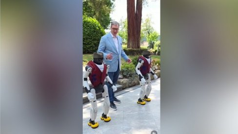 NEVIĐENA SCENA! Vučić zaigrao Moravac sa robotima i pozvao narod na veliki skup 27. juna! (VIDEO)
