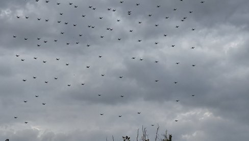 DRON ŠOU ISPRED SKUPŠTINE: Srbija jedna porodica (VIDEO)