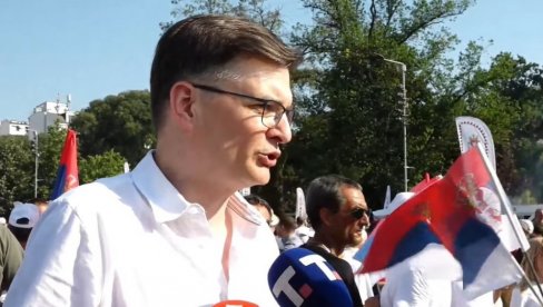 ЈОВАНОВ ЗА НОВОСТИ: Важно је да цела Србија види колико се људи данас окупило (ВИДЕО)