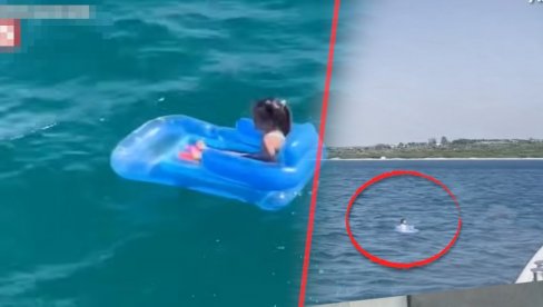 DRAMA NA LETOVANJU U TURSKOJ: Devojčicu na dušeku odnela struja na otvoreno more (VIDEO)